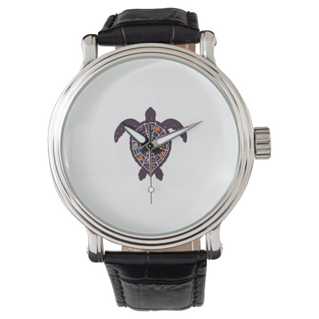 Montre Halloween Tortue de mer Citrouille de l'araignée G (devant)