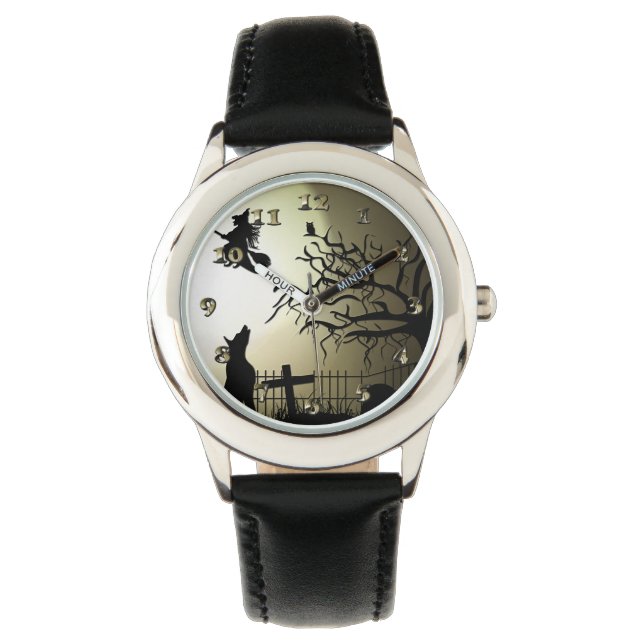 Montre Halloween Witch et Howling Dog (devant)