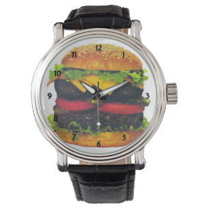 Montre Hamburger de luxe double au fromage