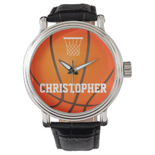 Montre Hameçon de basket-ball de nom personnalisé