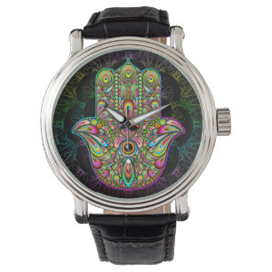 Montre Hamsa Fatma Main Psychedelic Art