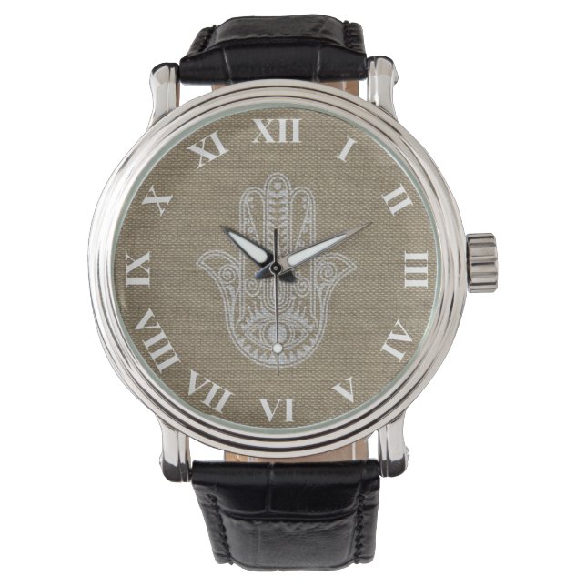 Montre HAMSA Main de Fatima symbole amulet (devant)