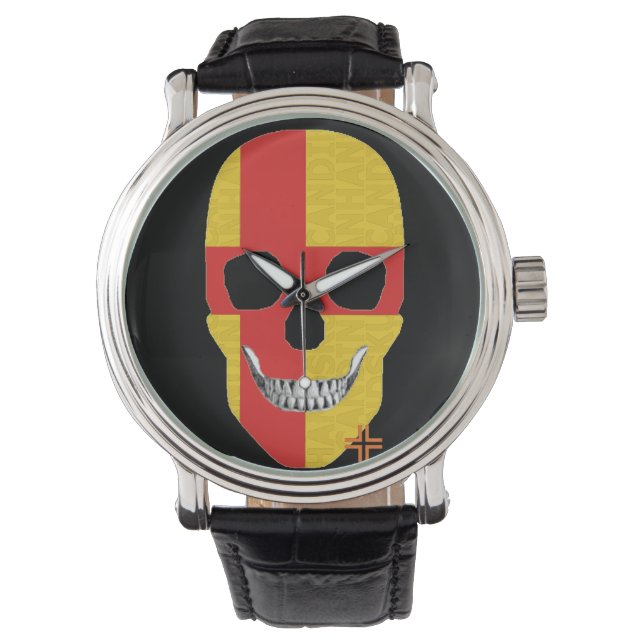 Montre HANDSKULL Kalmar watch men leather B2 (devant)