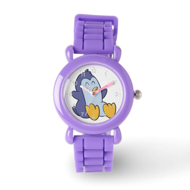 Montre Happy Baby pingouin | choisir la couleur arrière - (Recto)