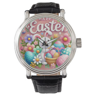 Montre "Happy Easter Hand Hand Watch Design - Célébrer la
