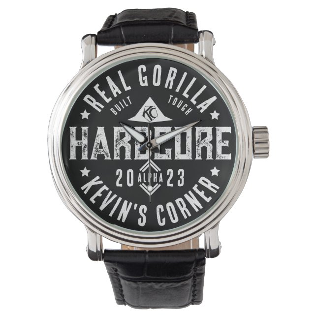 Montre HARDCORE Real Gorilla Construit Tough Alpha Homme (devant)