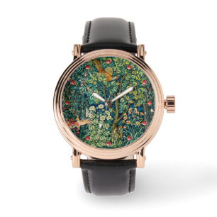Montre Haricots D'ANIMAUX FORESTIERS, Faisan, Vert Floral