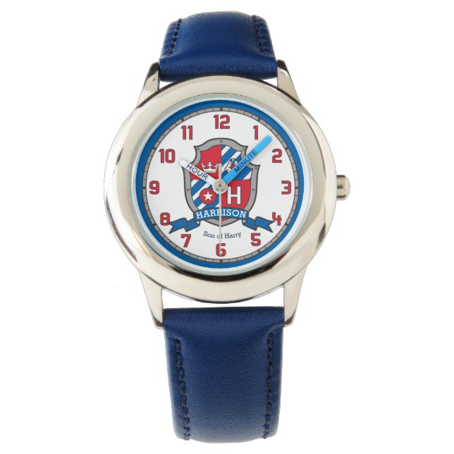 Montre Harrison nom signifiant lettre H crête rouge oisea (devant)