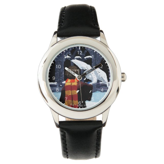 Montre HARRY POTTER™ & Hedwig dans la neige (devant)