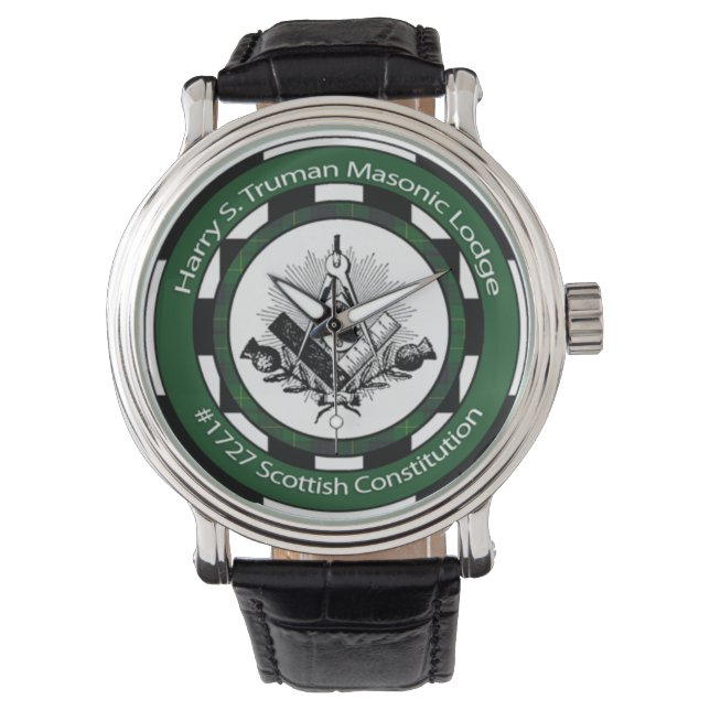 Montre Harry S. Truman Masonic Lodge #1727 Wristwatch (devant)