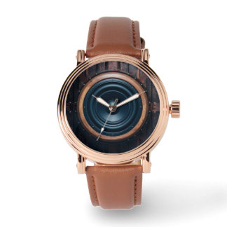 Montre Haut-parleur grave 3D Finition bois