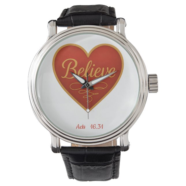 Montre Heart with Believe in Gold (devant)