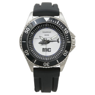 Montre Hélicoptère Chopper Silhouette personnalisée