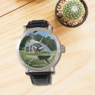 Montre Hélicoptère photo d'avion, Aviation, Personnalisé