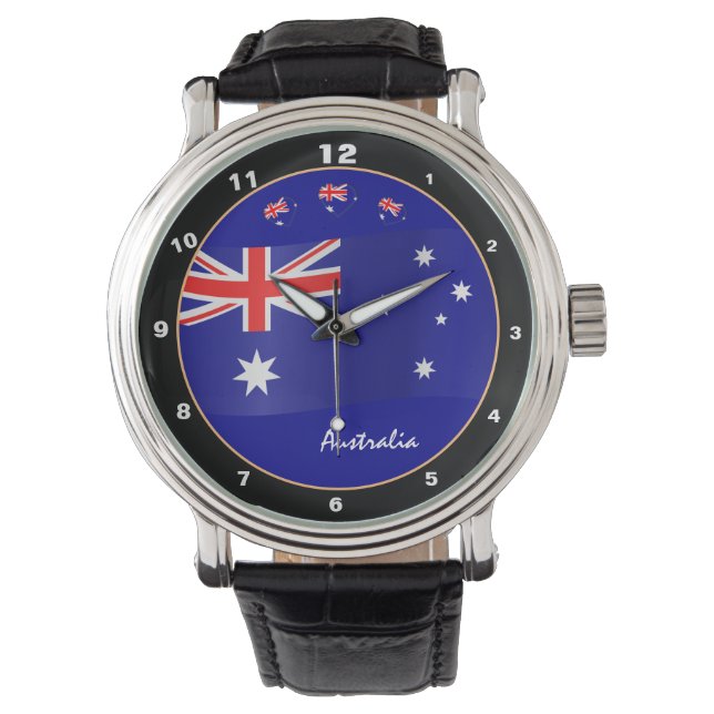 Montre Heure australienne et drapeau australien / Austral (devant)