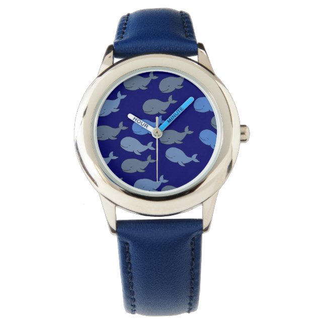 Montre heure des baleines bleues (devant)