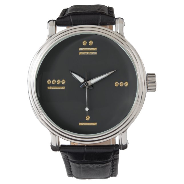 Montre Heure maya - or/sombre (devant)
