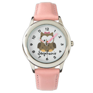 Montre Hibou mignon de bébé personnalisé