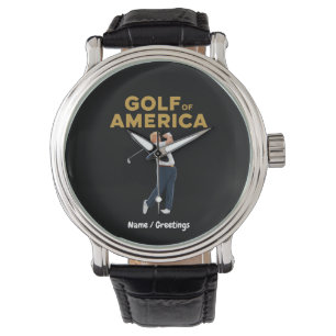 Montre Hilarious Funny Golf of America Mème Trump Pun