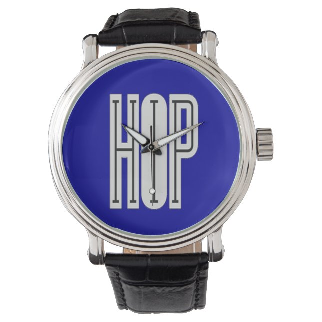 Montre Hip hop (bleu) (devant)