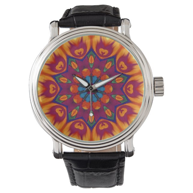 Montre hippie psychédélique (devant)