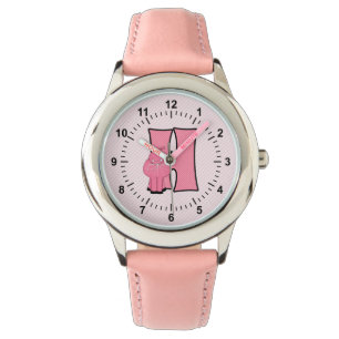 Montre Hippo rose Monogramme H filles