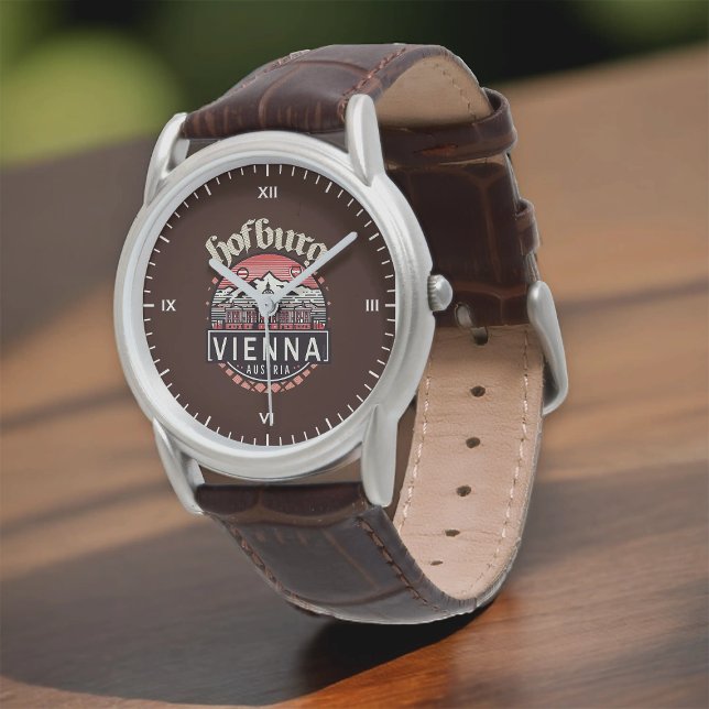 Montre Hofburg en Cercles Mens Classique Cuir Brown (Créateur téléchargé)
