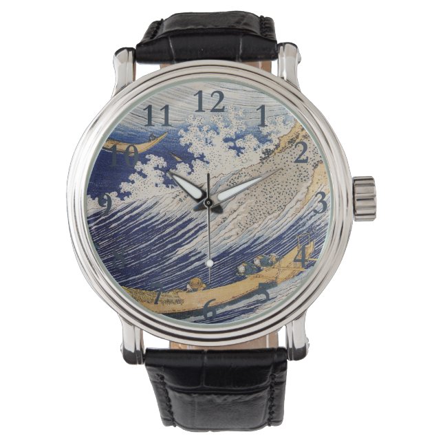 Montre Hokusai Ocean Waves Sea Boats (devant)
