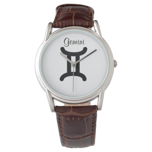 Montre Homme Signe du zodiaque Gémeaux. (devant)