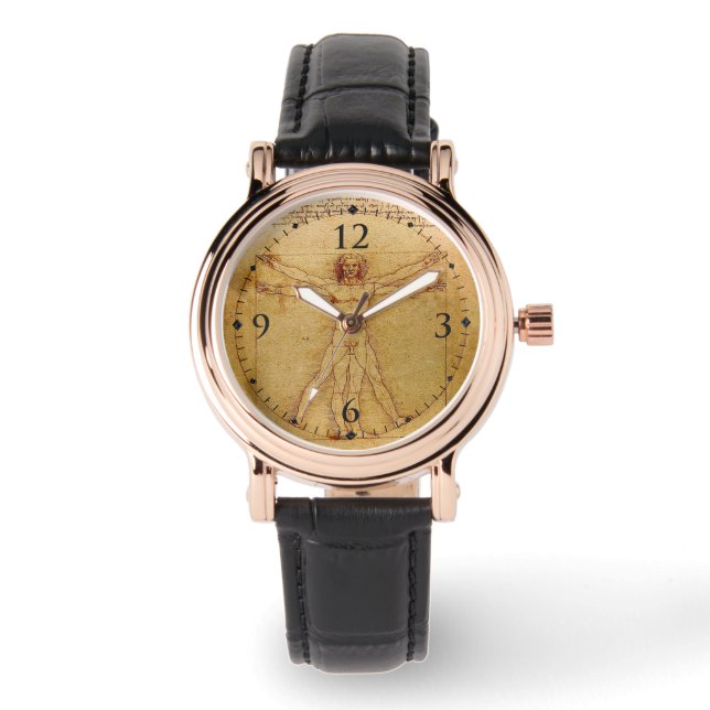 Montre Homme Vitruvien Par Leonardo Da Vinci (Recto)