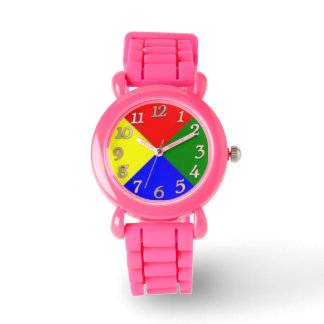 Montre Hommes Wristwatch ceinture violette, rouge et vert