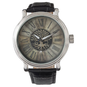 Montre Horloge arbre de la vie Gold Of Savannah