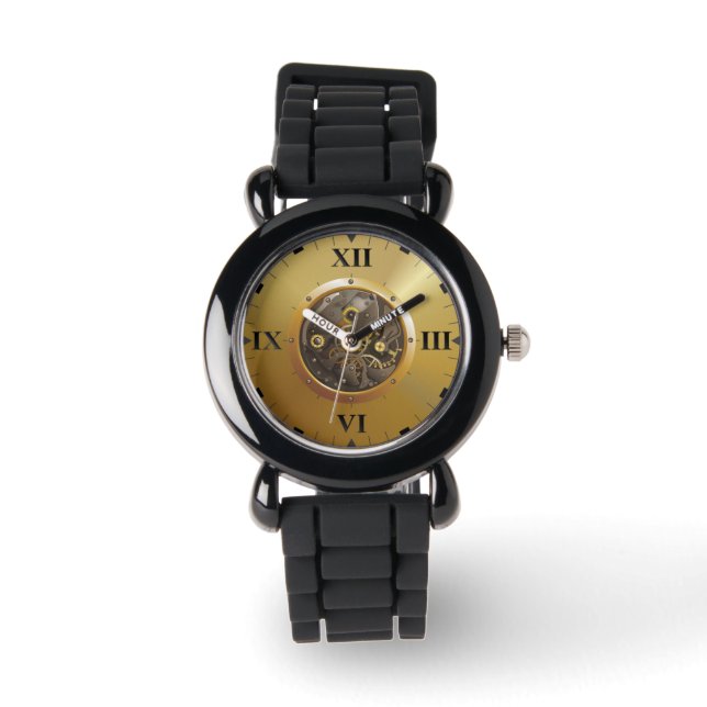 Montre horloge avec cadran romain (Recto)