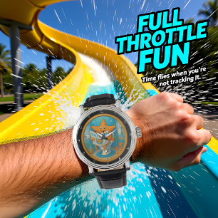 Montre Horloge de salle de bain étoile de mer humoristiqu
