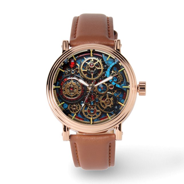 Montre horloge, engrenages (Recto)