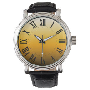 Montre Horloge murale du soleil doré