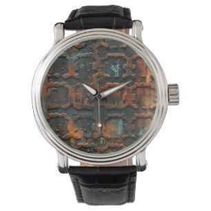 Montre Horloge murale en fer rouillé