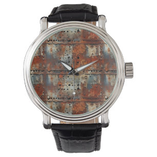 Montre Horloge murale en fer rouillé