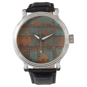 Montre Horloge murale en fer rouillé