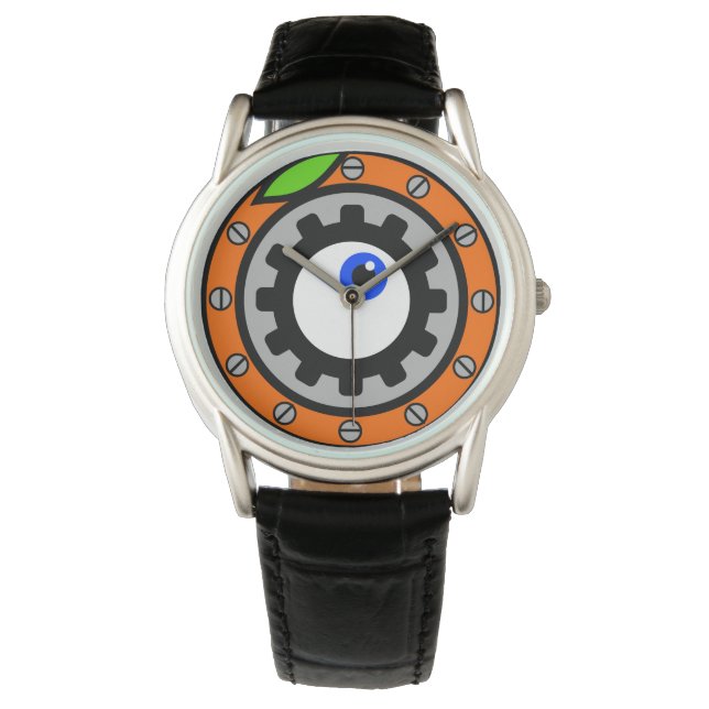 Montre Horloge orange (devant)
