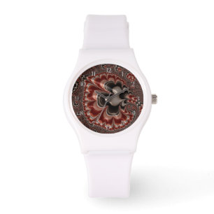 Montre Horloge Ronde Fractale liquide 2