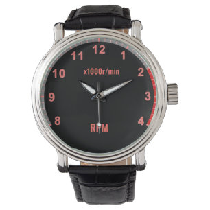 Montre Horloge rouge du tachomètre pour garage mécanique 