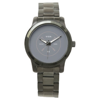 Montre horloge Unisex Grand Noir