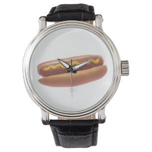 Montre Hot-dog avec de la moutarde