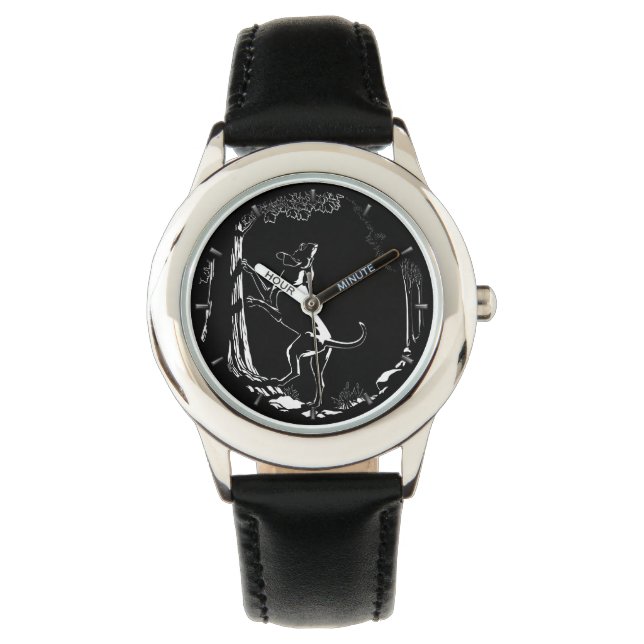 Montre Hound Chien Watch Chasse Chien Art Wrist Watch (devant)