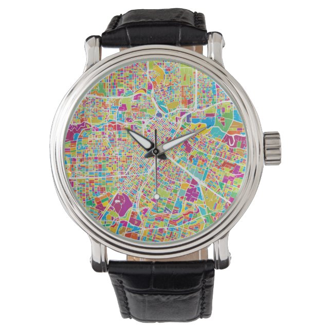 Montre Houston, Texas | Carte Neon (devant)