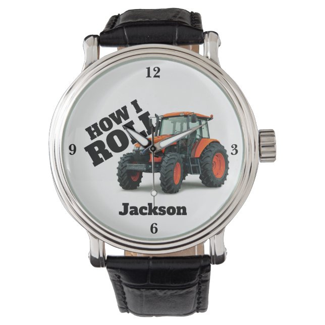 Montre "How I Roll" avec Orange Farm Tractor (devant)