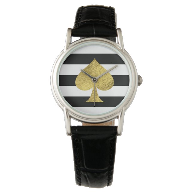 Montre Huile d'or Ace de pique (devant)