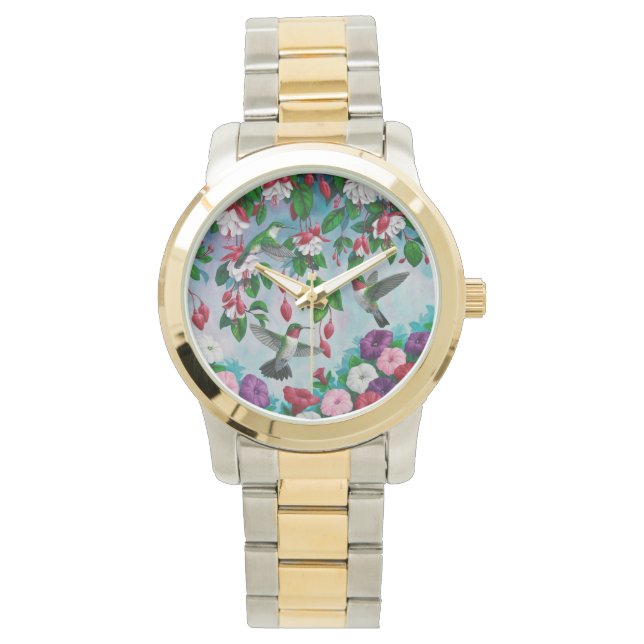 Montre Hummingbirds à Fuchsia Flower Garden (devant)