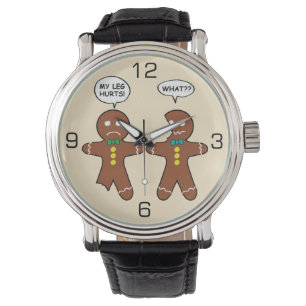 Montre Humour de Noël des biscuits en pain d'épice